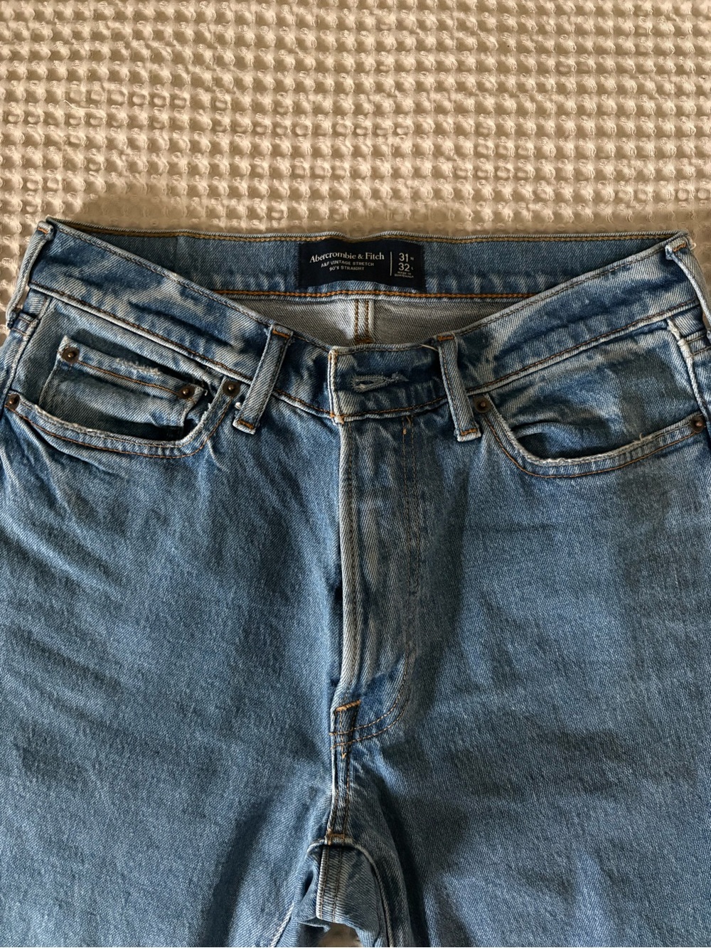 Abercrombie & Fitch Men’s Light Blue Straight Jeans